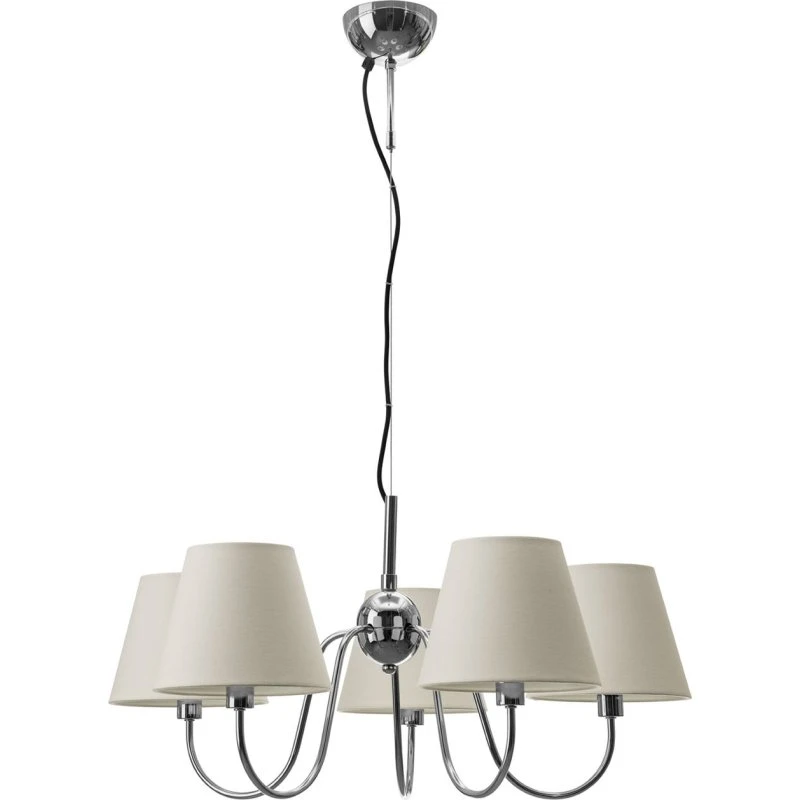 By Rydéns Lampadario Lynx Cromato e Bianco a 5 Luci