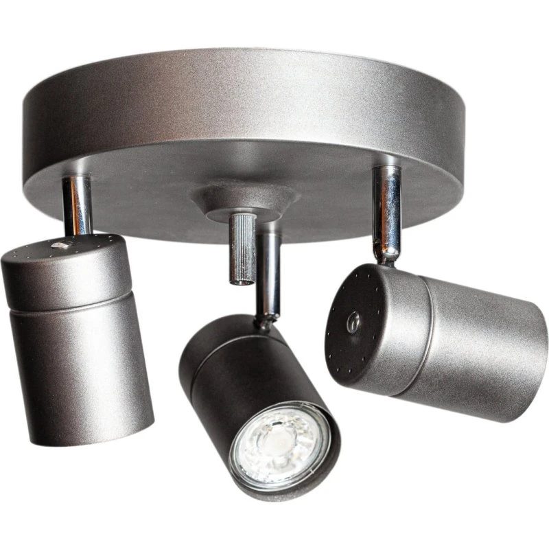 By Rydéns Faretti da soffitto Correct, 3 luci, grigio