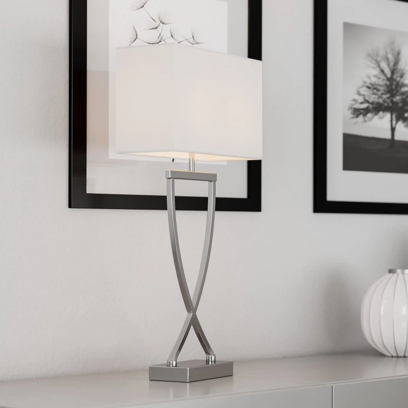 Rydéns Lampada da Tavolo Omega Cromo/Bianco