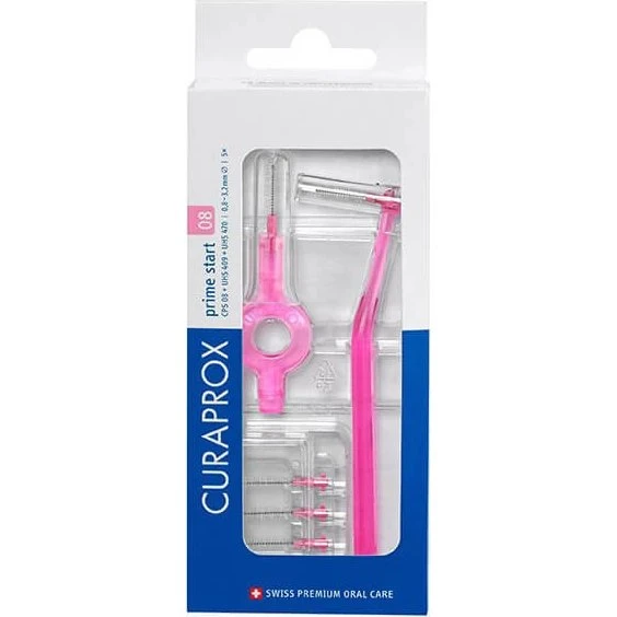 Curaprox CPS Prime Start 08 Rosa - Set 5 Spazzolini Interdentali