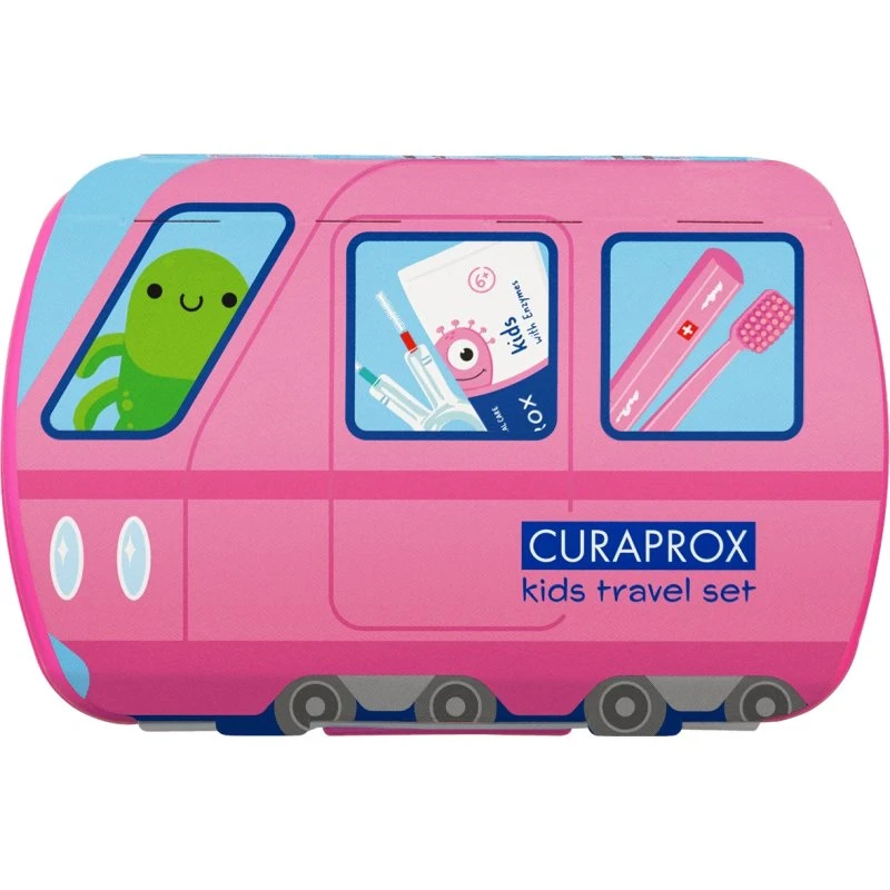 Curaprox Kids Travel Set Rosa