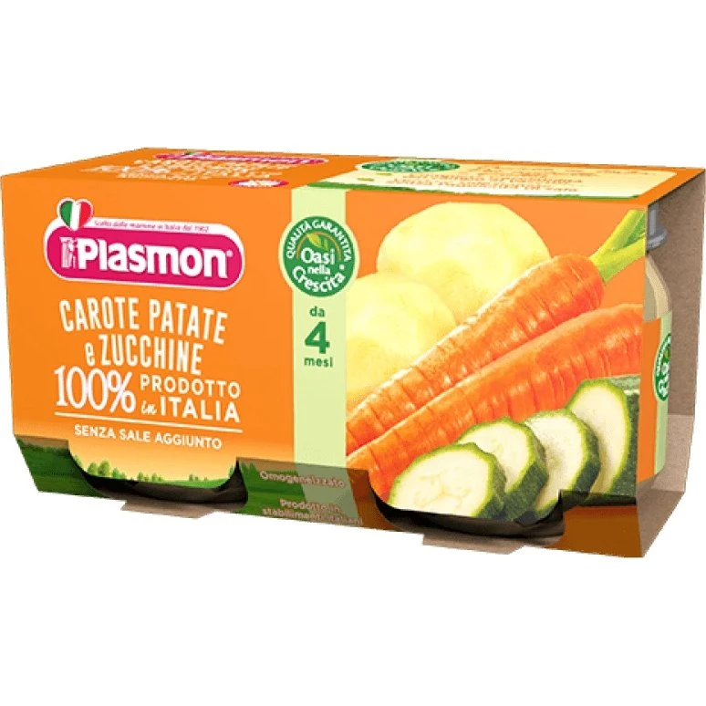 Plasmon Omogeneizzato Carote Patate e Zucchine 2x80g