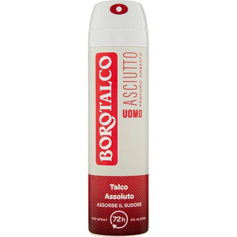 Borotalco Uomo Deodorante Asciutto Ambrato Spray 150ml