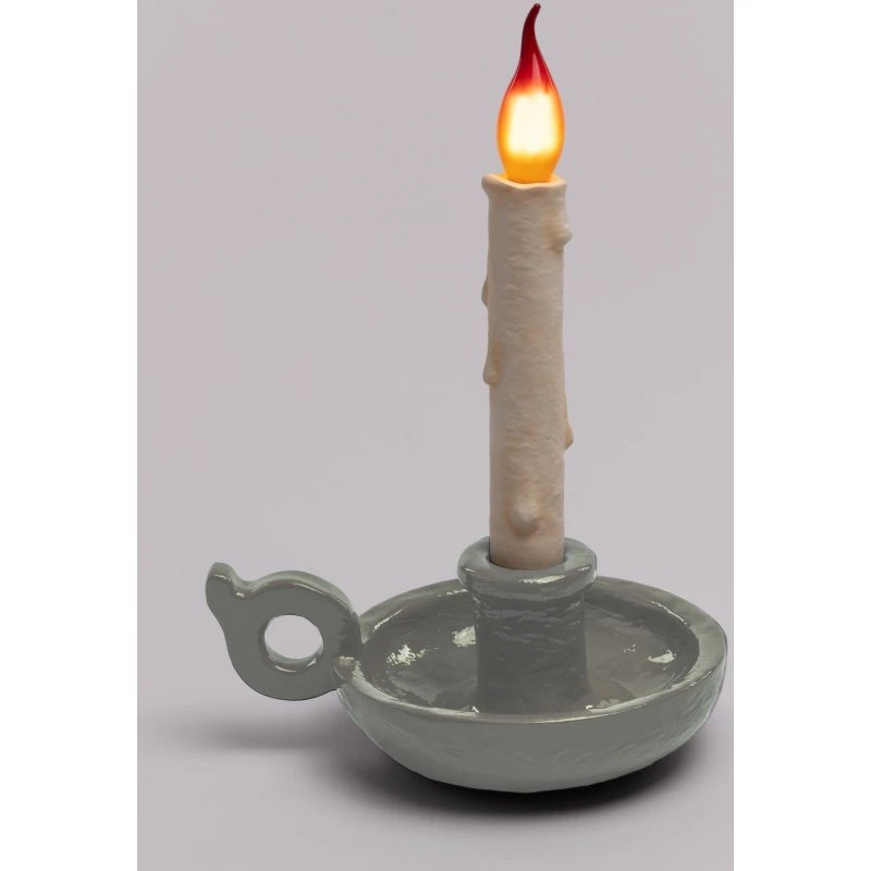 SELETTI Bugia Blow ToGo Lampada da Tavolo Grigia