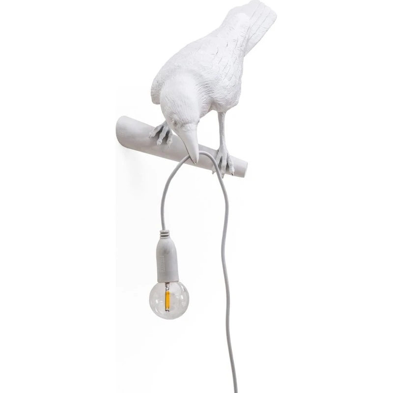 Seletti Bird Lamp Looking Left Applique da Parete Bianca
