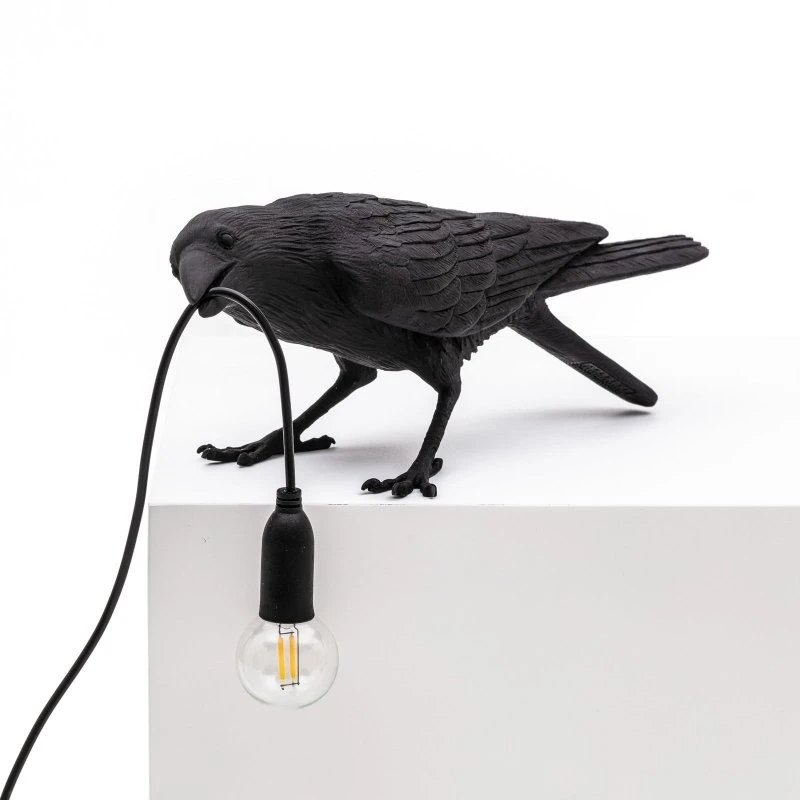 Seletti Bird Lamp Lampada da Tavolo Nera