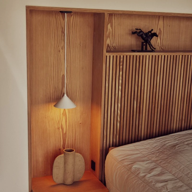 Lampada a sospensione FRANDSEN Grasp, bianco opaco, Ø 15 cm