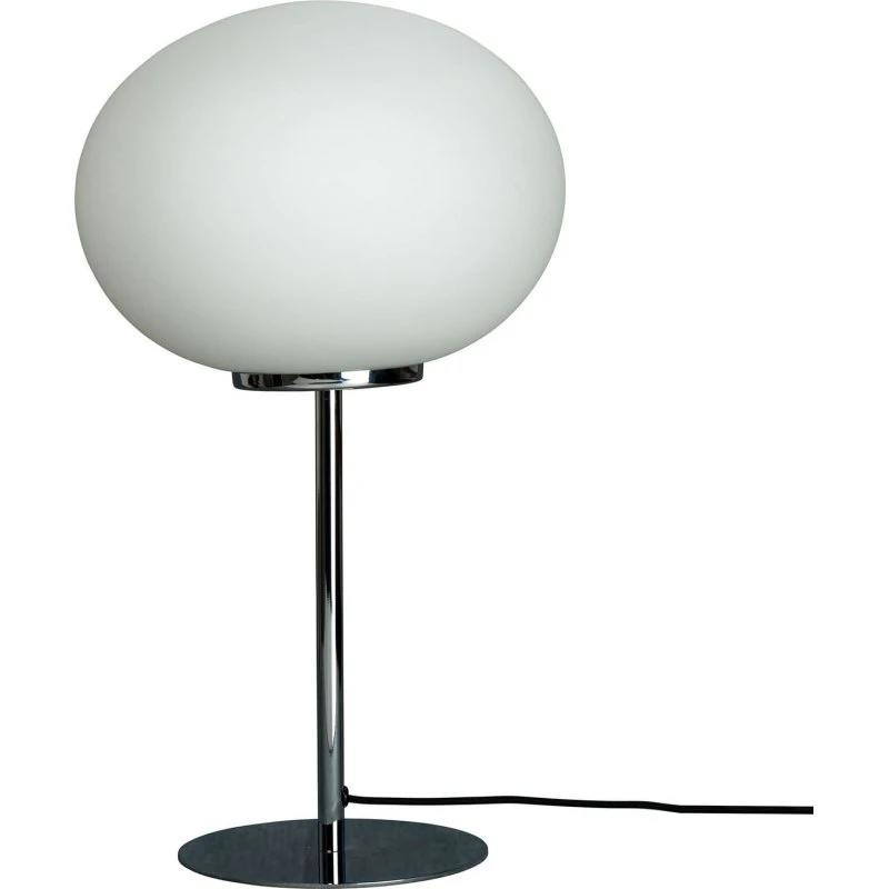 Dyberg Larsen Queen Lampada da Tavolo in Cromo e Vetro Opale