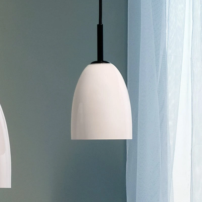 Dyberg Larsen Jazz Lampada a Sospensione Opale/Nero 12 cm