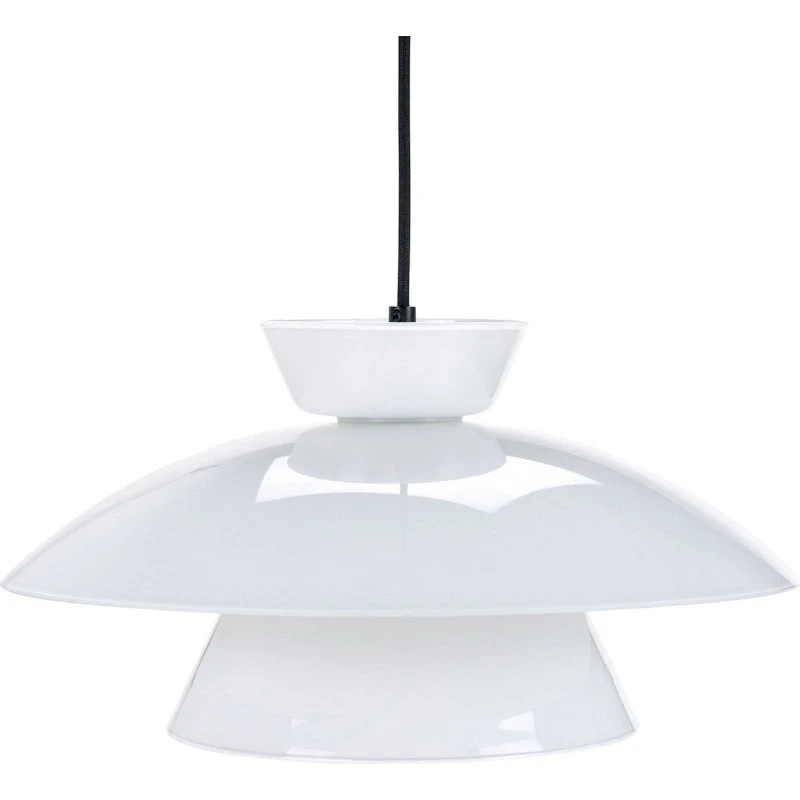 Lampada a sospensione Dyberg Larsen Valby in vetro opale, Ø 38 cm