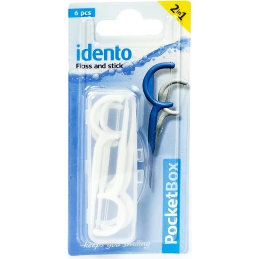 Idento Floss and Stick TravelBox - Kit 2 in 1 con Filo Interdentale