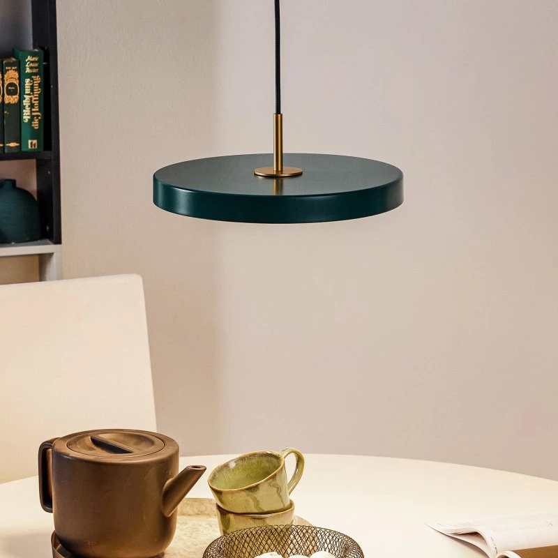 Lampada a sospensione UMAGE Asteria Mini verde scuro/ottone Ø 31 cm