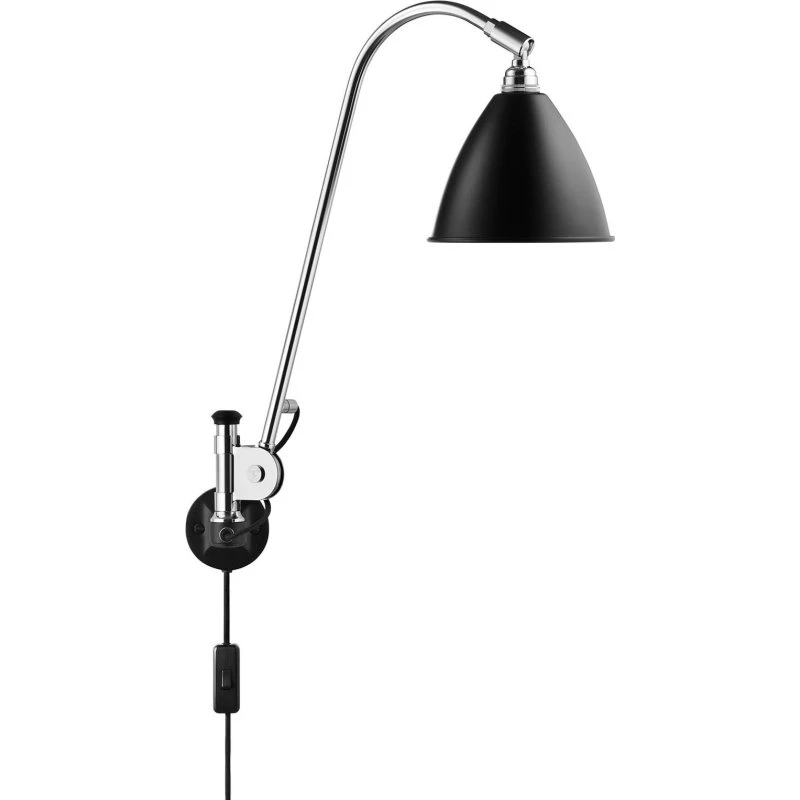 GUBI Bestlite BL6 Applique da Parete Ø16 Cromato/Nero