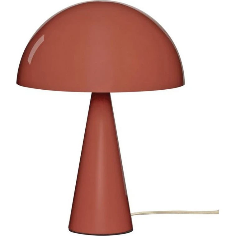 Lampada da tavolo HÜBSCH Mush Mini, rossa, metallo, 34 cm