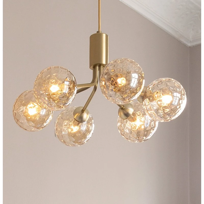 Nuura Apiales 6 Lampada a Sospensione Ottone e Vetro Ø 50 cm