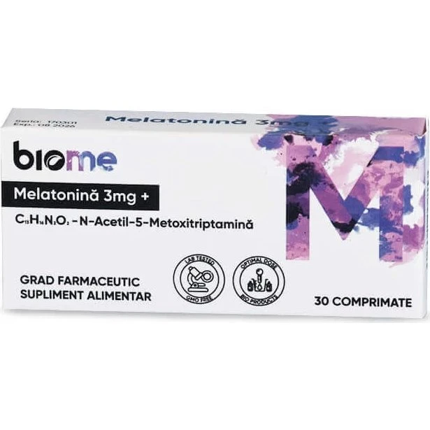 Bioma Melatonina 3 mg - 30 Compresse Masticabili al Limone