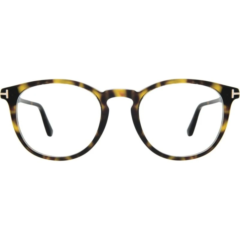 Tom Ford FT 5401 Occhiali da Vista Geometrici Avana 49mm
