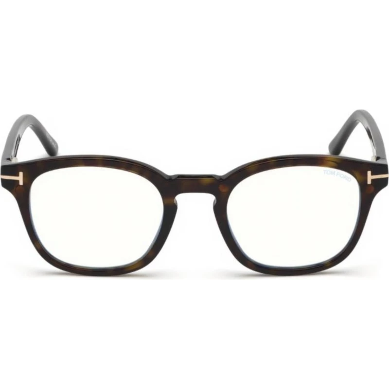 Tom Ford FT 5532-B Blue Block Occhiali da Vista Geometrici Avana