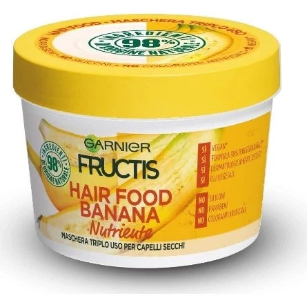 Garnier Fructis Hair Food Banana Maschera Nutriente 3in1, 390 ml