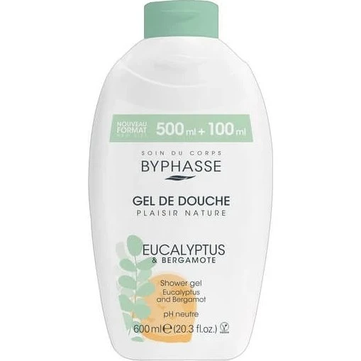 Byphasse Plaisir Nature Gel Doccia Eucalipto e Bergamotto 600ml