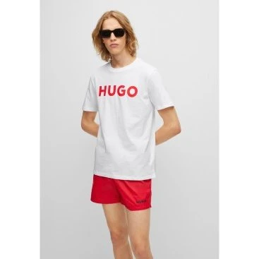 HUGO Dulivio T-shirt in cotone bianco - L