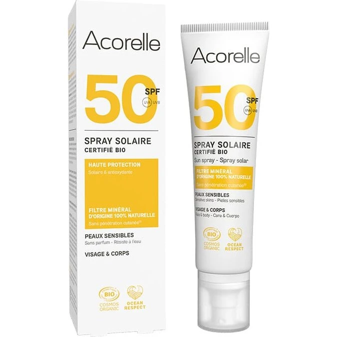 Acorelle Spray Solare SPF 50 Senza Profumo 100 ml