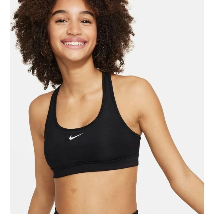 Nike Dri-FIT Swoosh Reggiseno Sportivo Junior Nero Taglia L