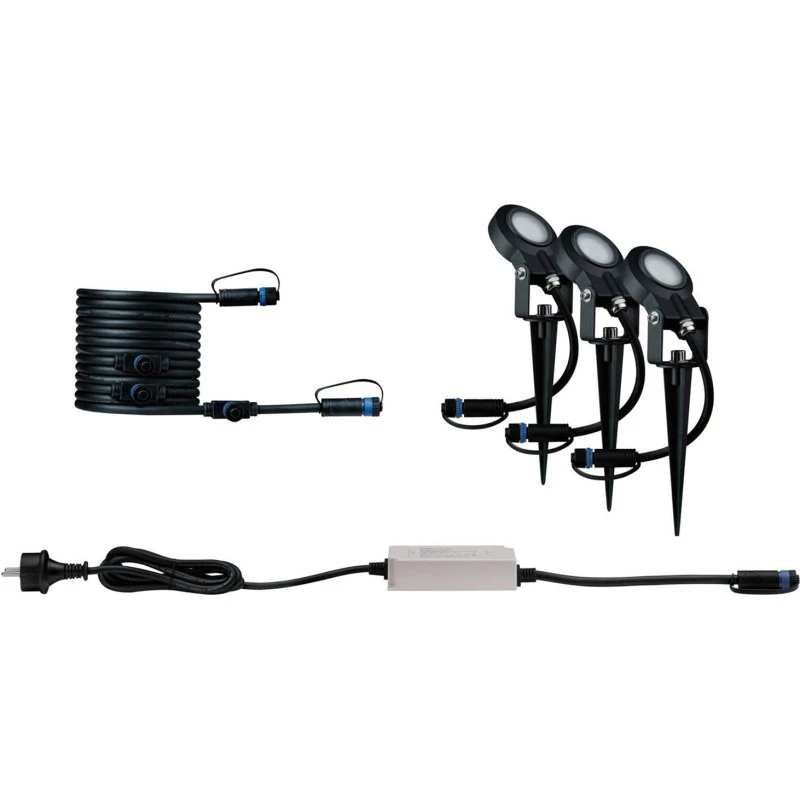 Paulmann Plug & Shine 3 LED Lampada da Giardino Sting IP67