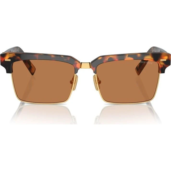 Miu Miu SMU 10ZS Occhiali da Sole Squadrati Avana Marrone 54mm