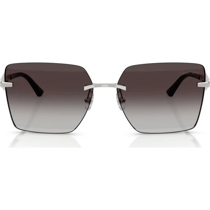 Jimmy Choo JC 4018 Occhiali da Sole Farfalla Argento e Grigio