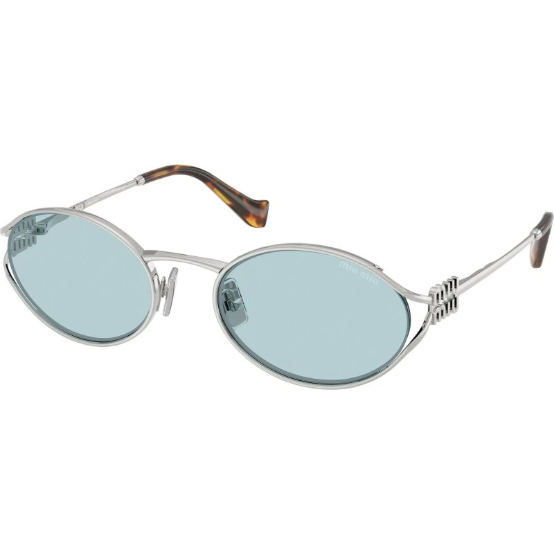 Miu Miu MU 52YS 1BC20R Occhiali da Sole Donna Argento e Blu