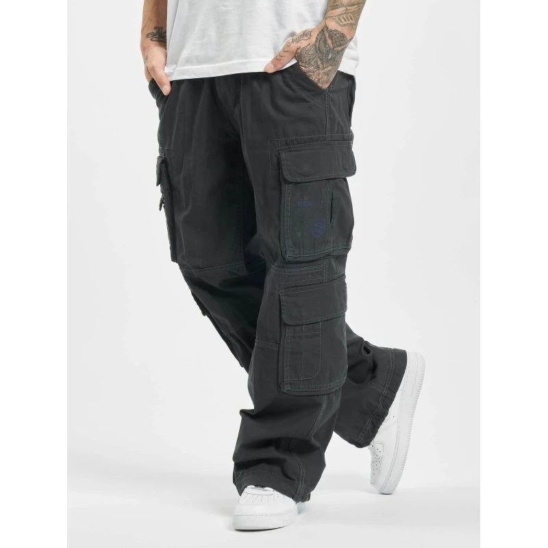 Jeans Cargo Brandit in Cotone Antracite con Coulisse