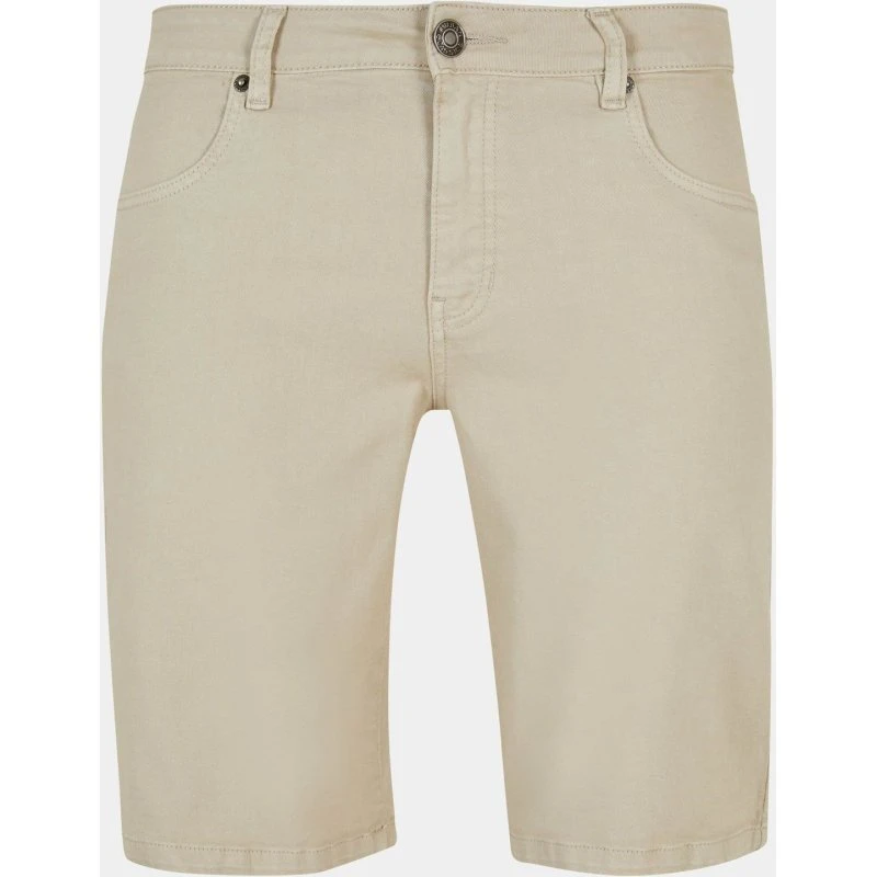 Urban Classics Pantaloncini in Denim Beige Elasticizzati