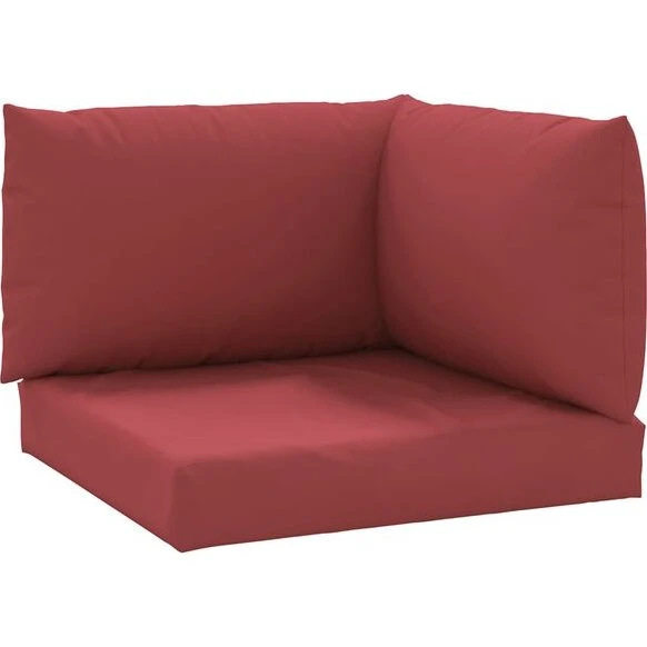 vidaXL Cuscini Pallet 3 pz Rosso Vino Oxford