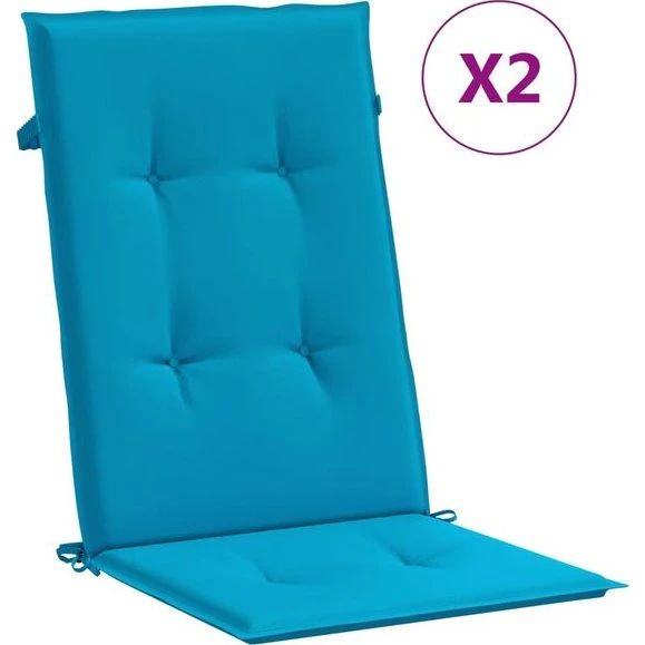 vidaXL Cuscini per Sedie 2 pz Blu 120x50x3 cm