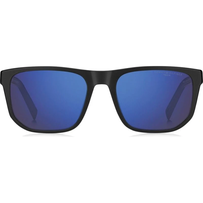 Tommy Hilfiger TH 2200/S Occhiali da Sole Uomo Neri Rettangolari
