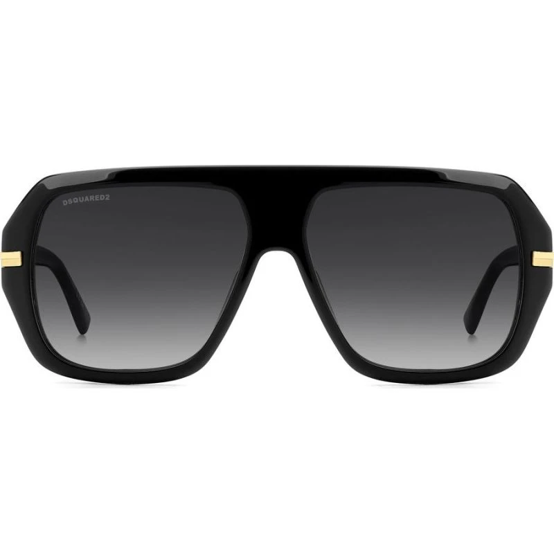 Dsquared2 D2 0160/S Occhiali da Sole Uomo Nero Geometrici