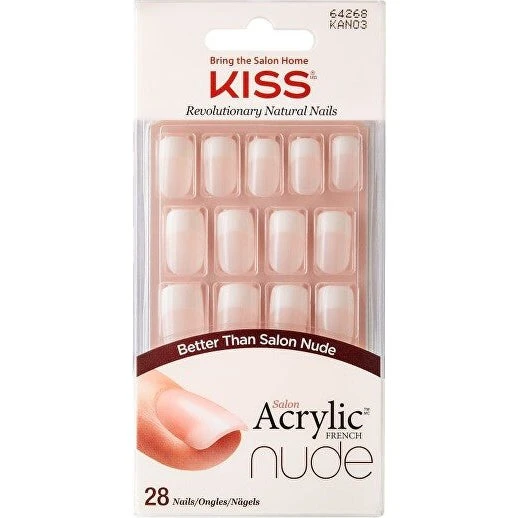 Kiss Salon Unghie Acriliche Nude French - 28 Pezzi