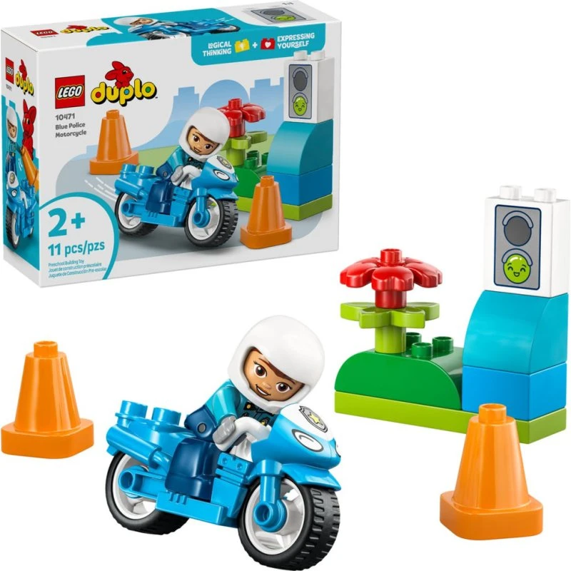 LEGO DUPLO Motocicletta Blu della Polizia 10471