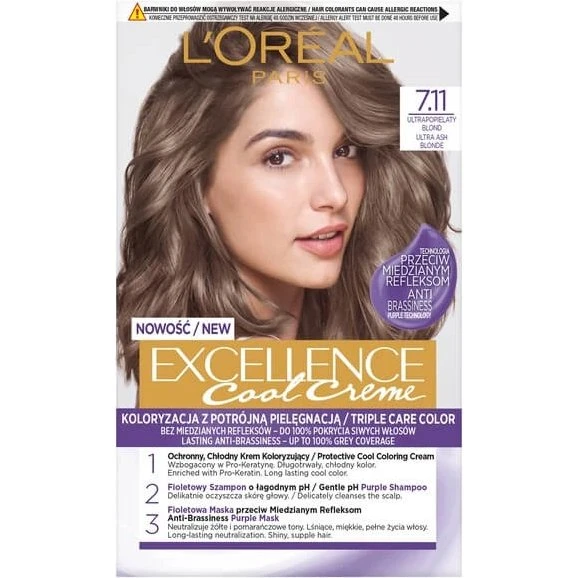 L'Oréal Excellence Cool Creme 7.11 - Biondo Ultra Bianco