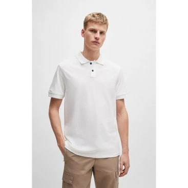 BOSS Polo Prime Bianca Uomo - Cotone con Logo