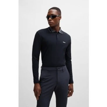 BOSS Polo Plisy 2 Blu Scuro XL
