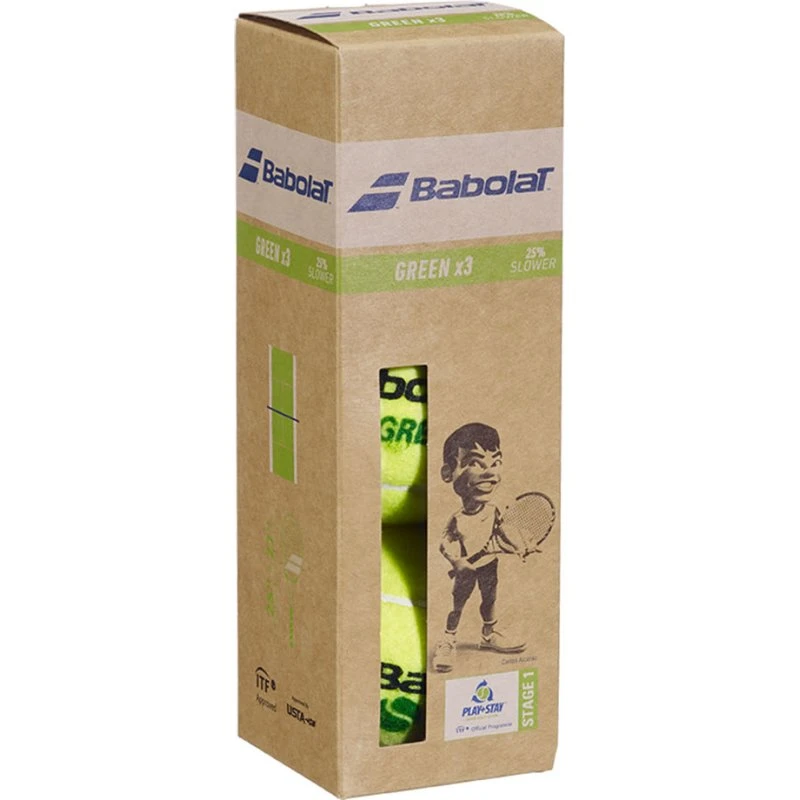 Babolat Green X3 - Palline da Tennis per Bambini