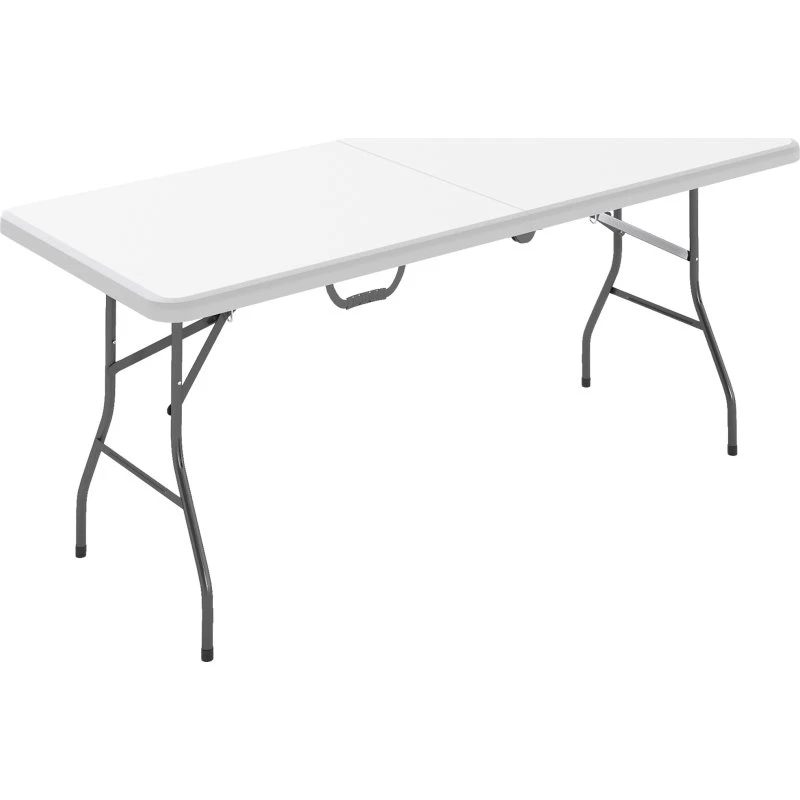 Outsunny Tavolo da Giardino Pieghevole 180x74x74 cm Bianco