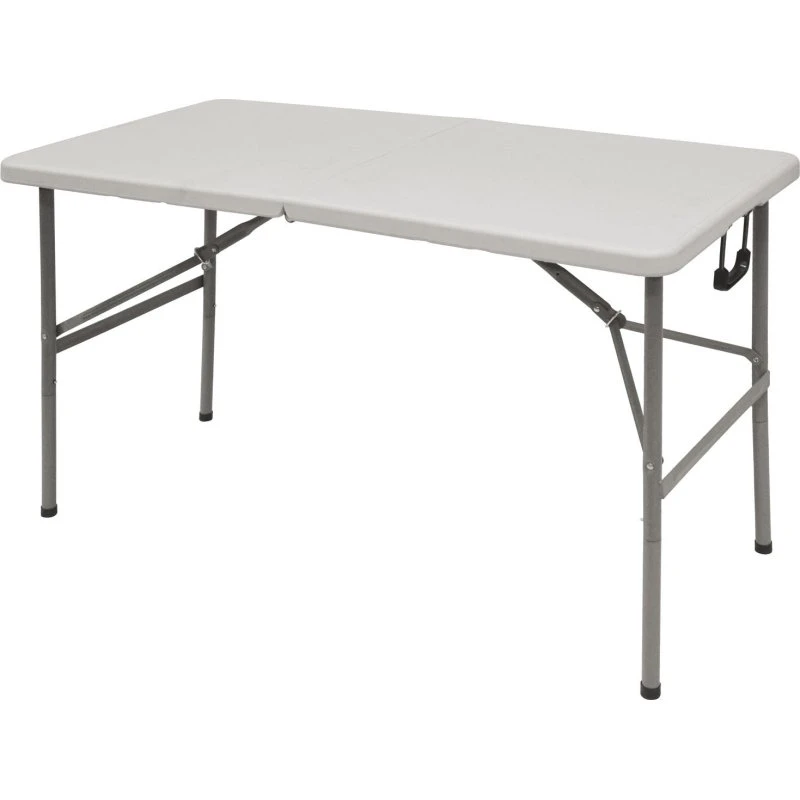 CAMPING122 Tavolo Pieghevole Bianco 122x61x74 cm