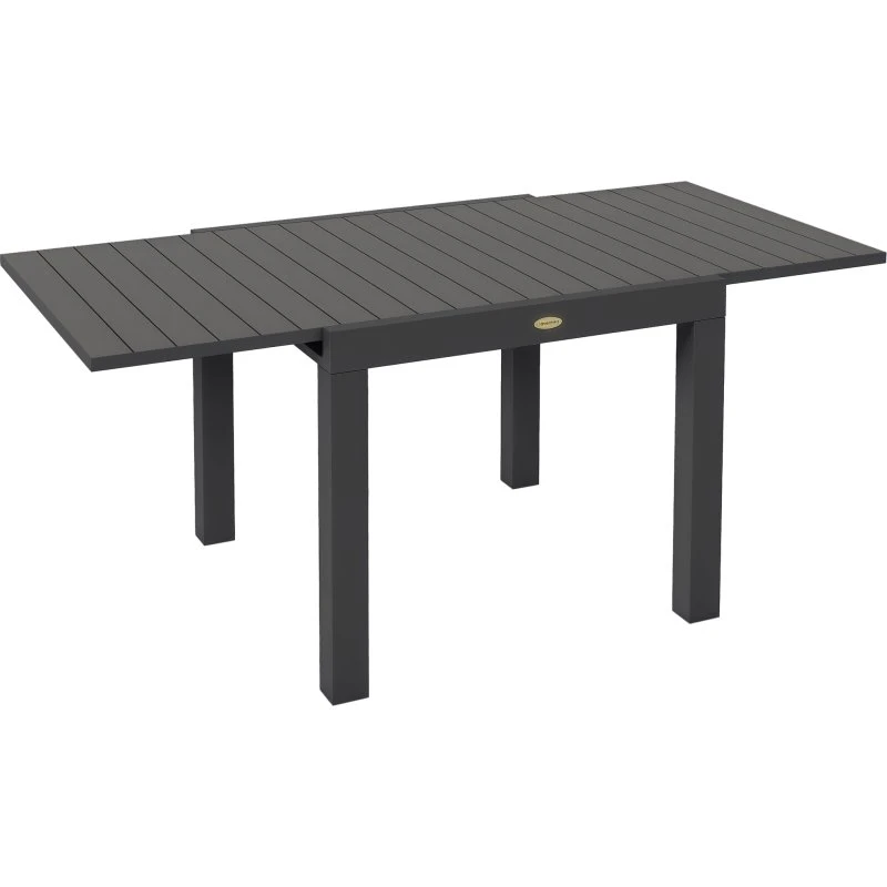 Outsunny Tavolo da Giardino Allungabile 81/162x80x75 cm Grigio