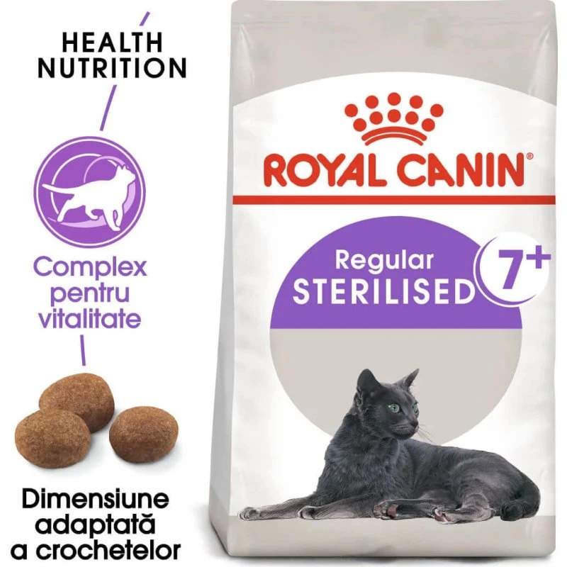 Royal Canin Feline Sterilised 7+ Crocchette per Gatti Sterilizzati, 1,5kg