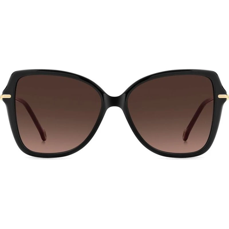 Carolina Herrera HER 0302/S Occhiali da Sole Farfalla Nero e Marrone