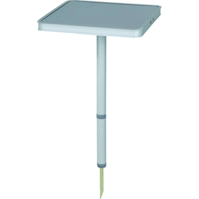 Bo-Camp Tavola con Gamba Smontabile Alluminio 26x26cm