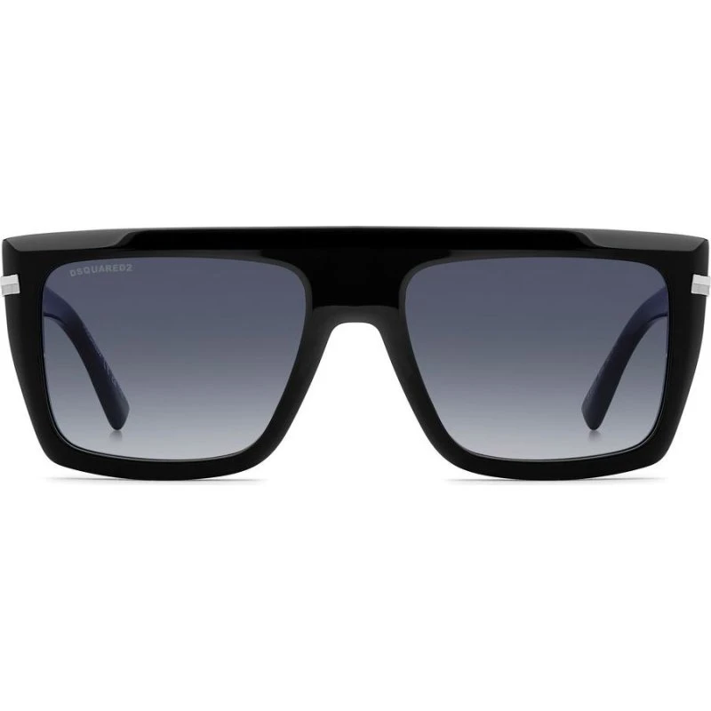 Dsquared2 D2 0177/S Occhiali da Sole Uomo Rettangolari Neri Blu